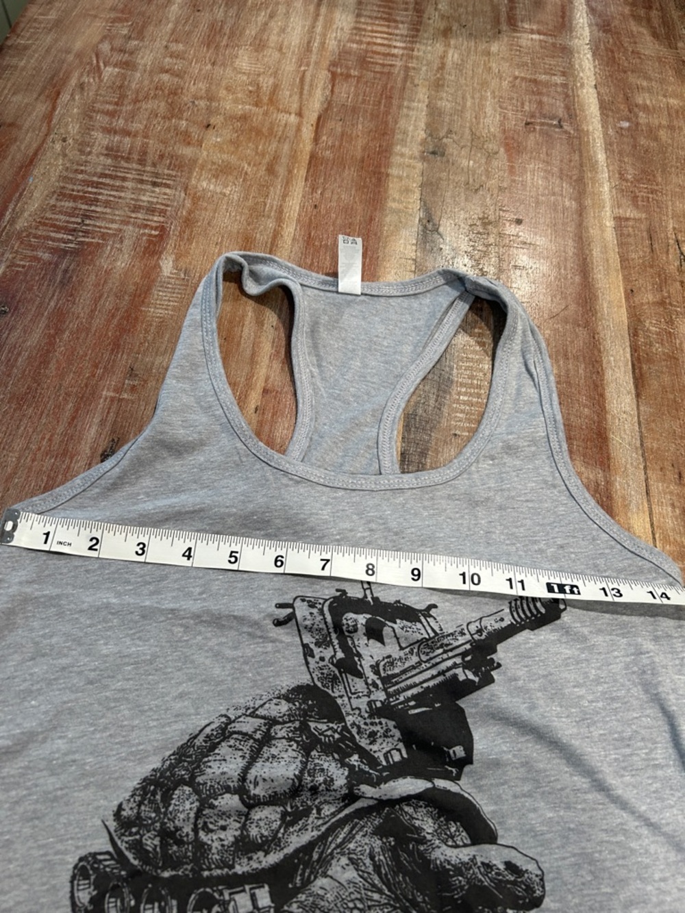 Ideal T Heather Gray “Arm the Animals” Turtle Tank - Picture 6 of 7